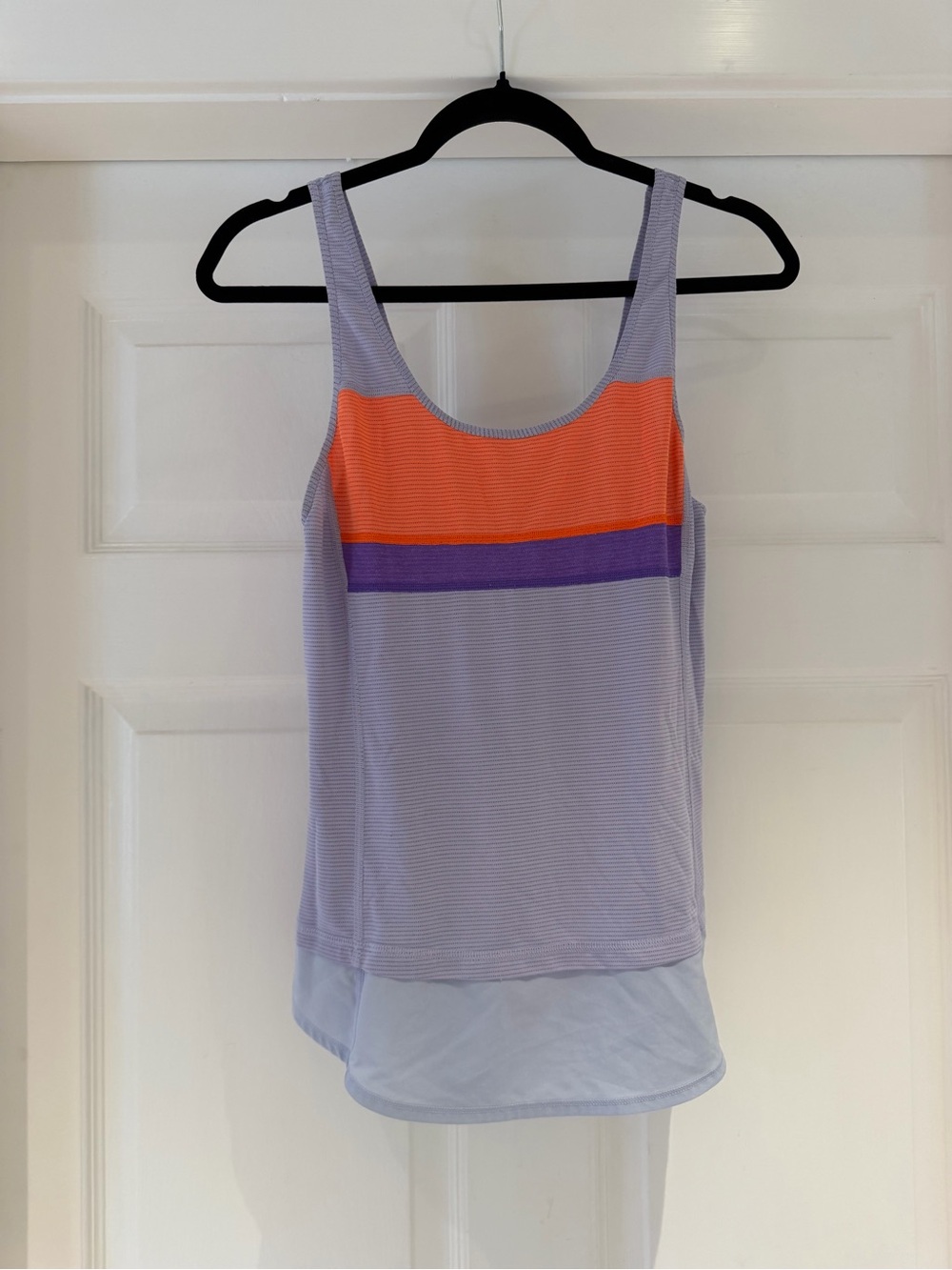 Lululemon Lavender Tank with Orange and Purple Stripe